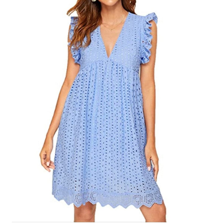 👗Jackie Summer Elegant Hollow Lace Dress