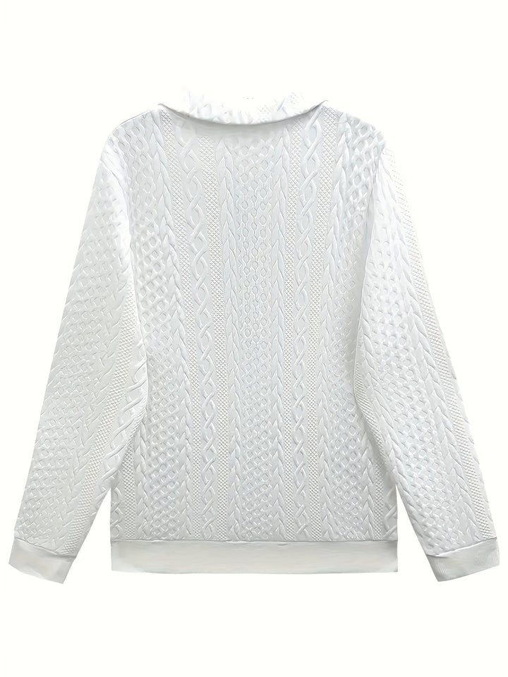 Miriam – Chic Long Sleeve Sweatshirt with Zipper Pockets