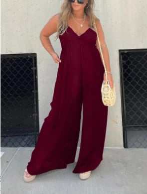 Miriam | Effortless Wide-Leg V-Neck Jumpsuit