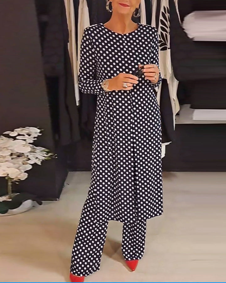 Julia | Chic Polka Dot Split Suit