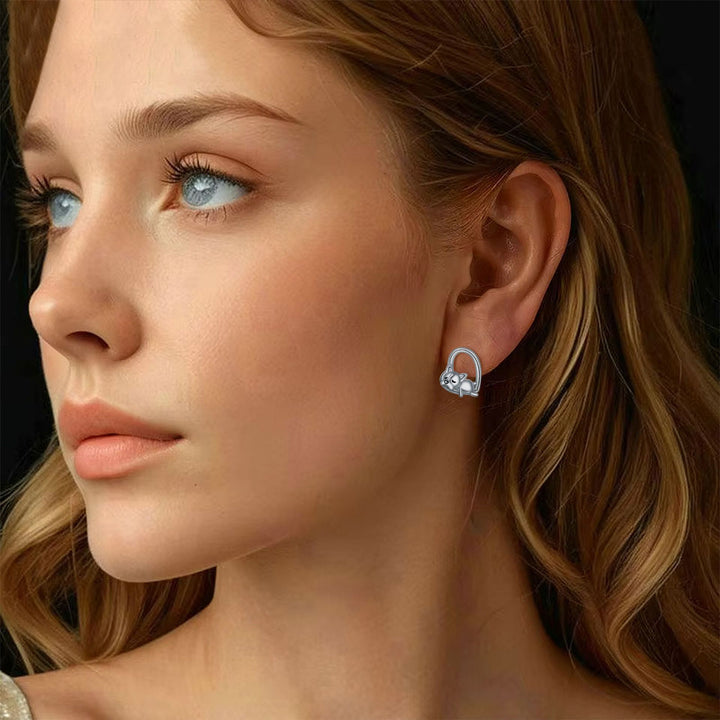Earrings Stud 'Puppy Dream' in Rosendal