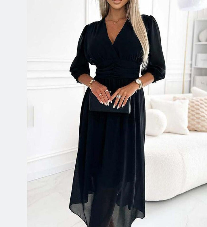 Kelly | V-neck Lightweight Chiffon Dress