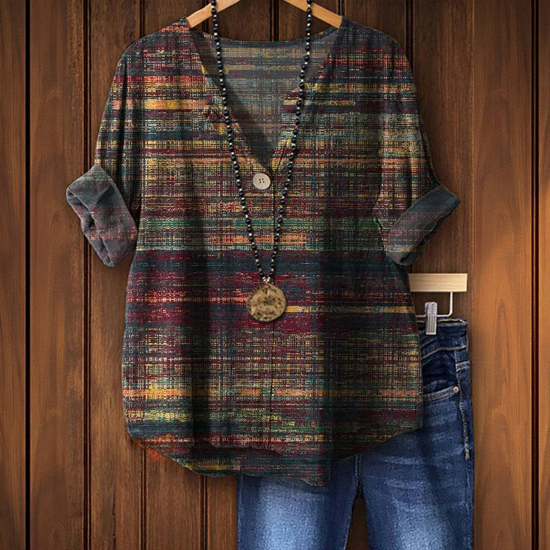 Vibrant Retro Blouse