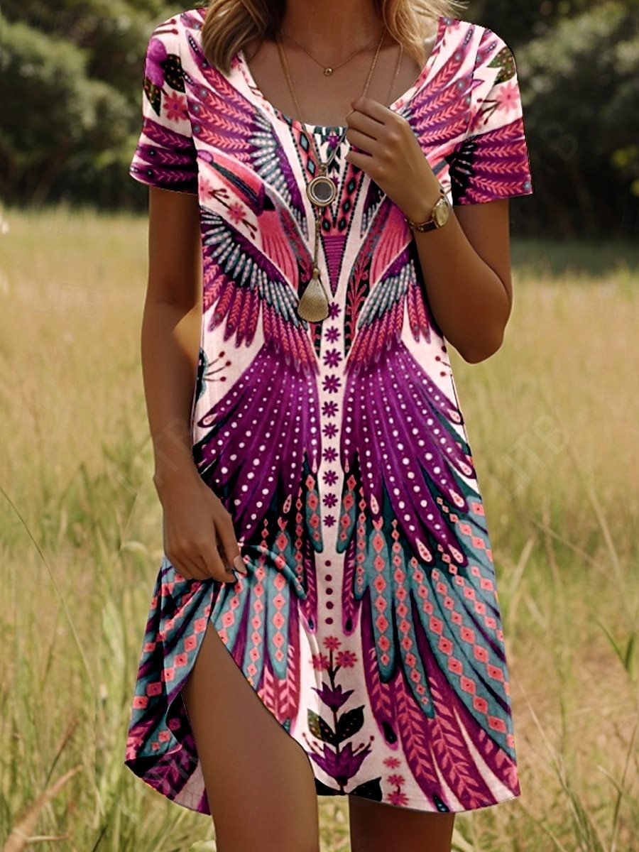 Ella - Trendy Ethnic Printed Summer Dress