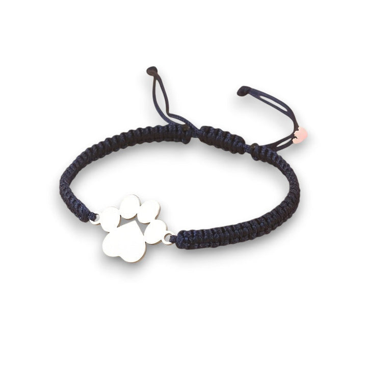 Red Paw Bracelet with Braided Cord Merle in Rosendal