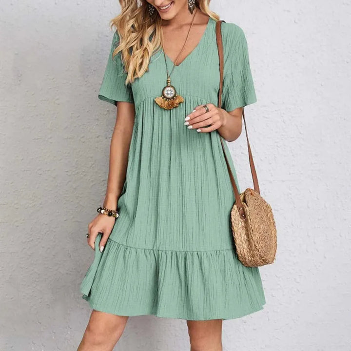 Elske™ | Elegant V-Neck Mini Dress (1+1 FREE)