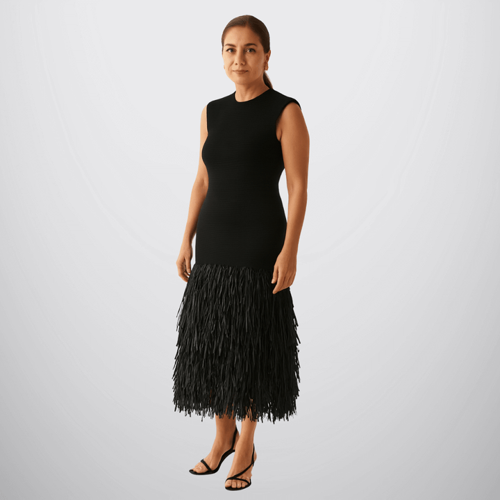 ANA | LONG FRINGE DRESS