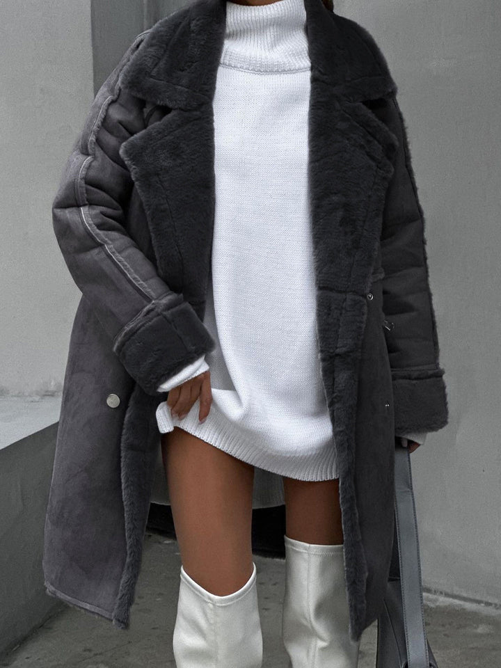 Peppin | Stylish Long Polar Fleece Women's Coat