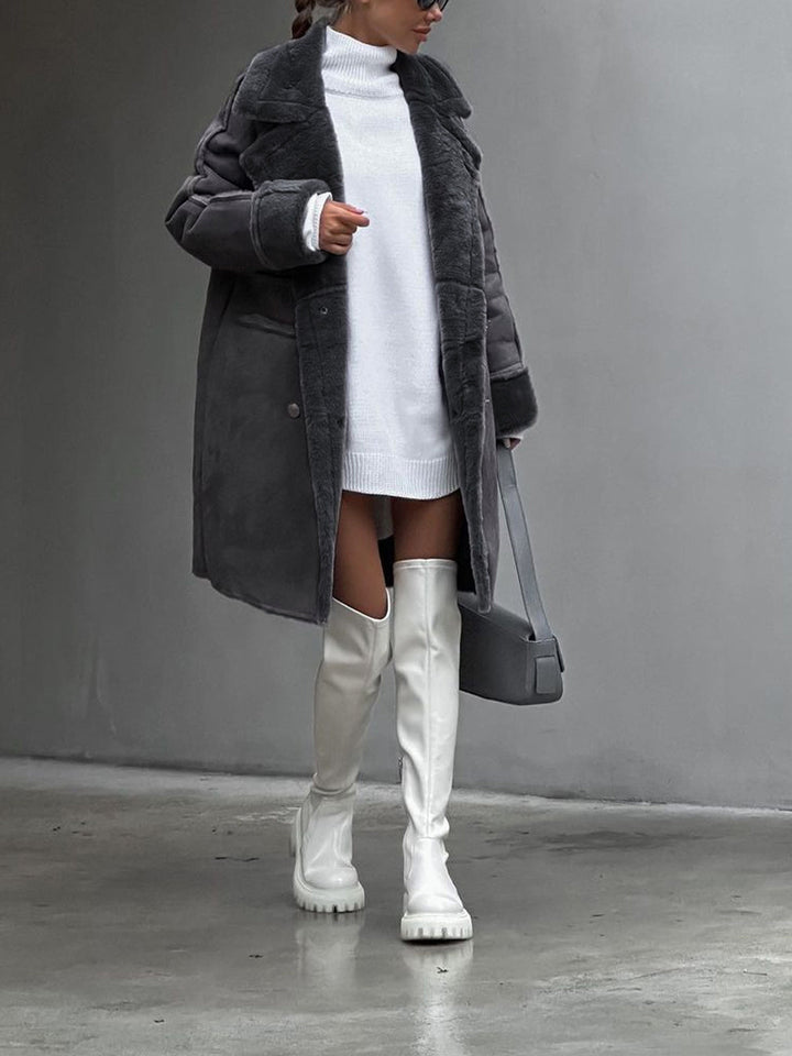 Peppin | Stylish Long Polar Fleece Women's Coat