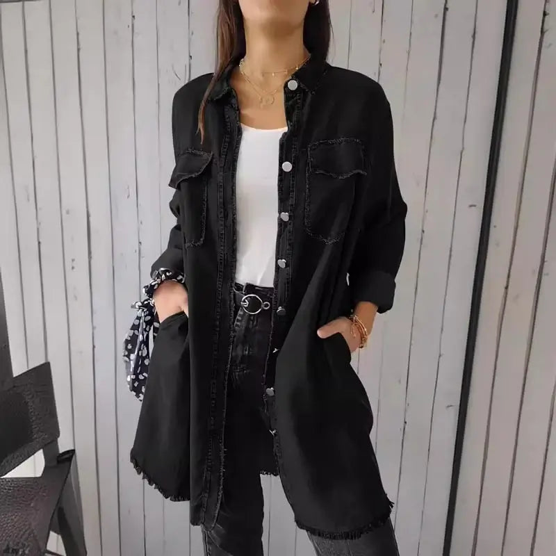 Mila – Casual Denim Shirt Jacket