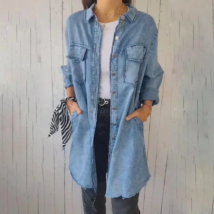 Mila – Casual Denim Shirt Jacket