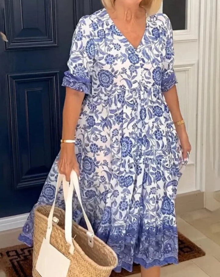 Lia - Bohemian V-Neck Dress