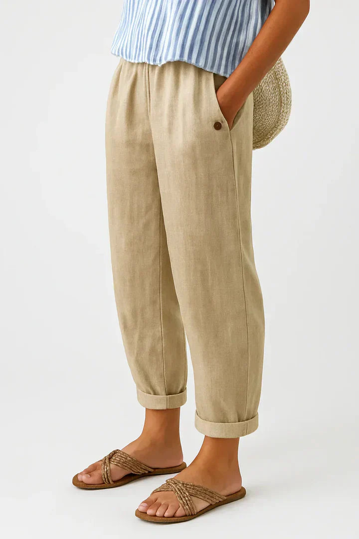 Lynn - Timeless Linen-Cotton Trousers