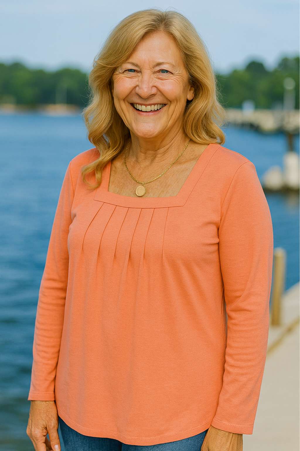 Colleen | Long Sleeve Pleated Comfort Top – Your Go-To for Everyday Confidence.