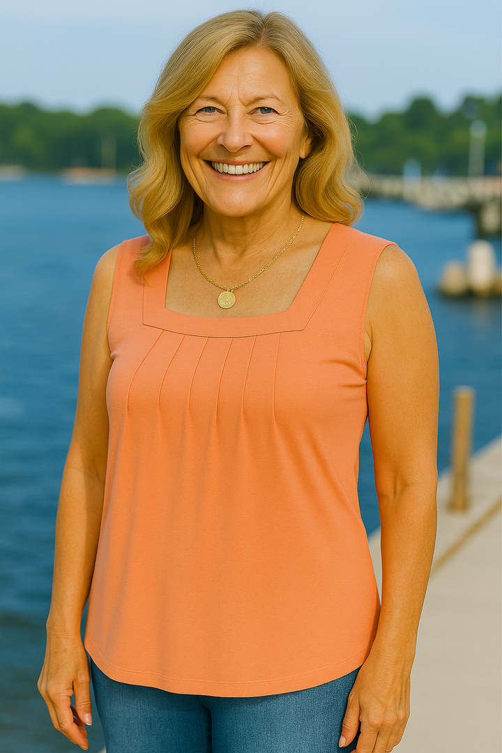 Colleen Sleeveless Pleated Top – Effortless Comfort, Unmatched Confidence