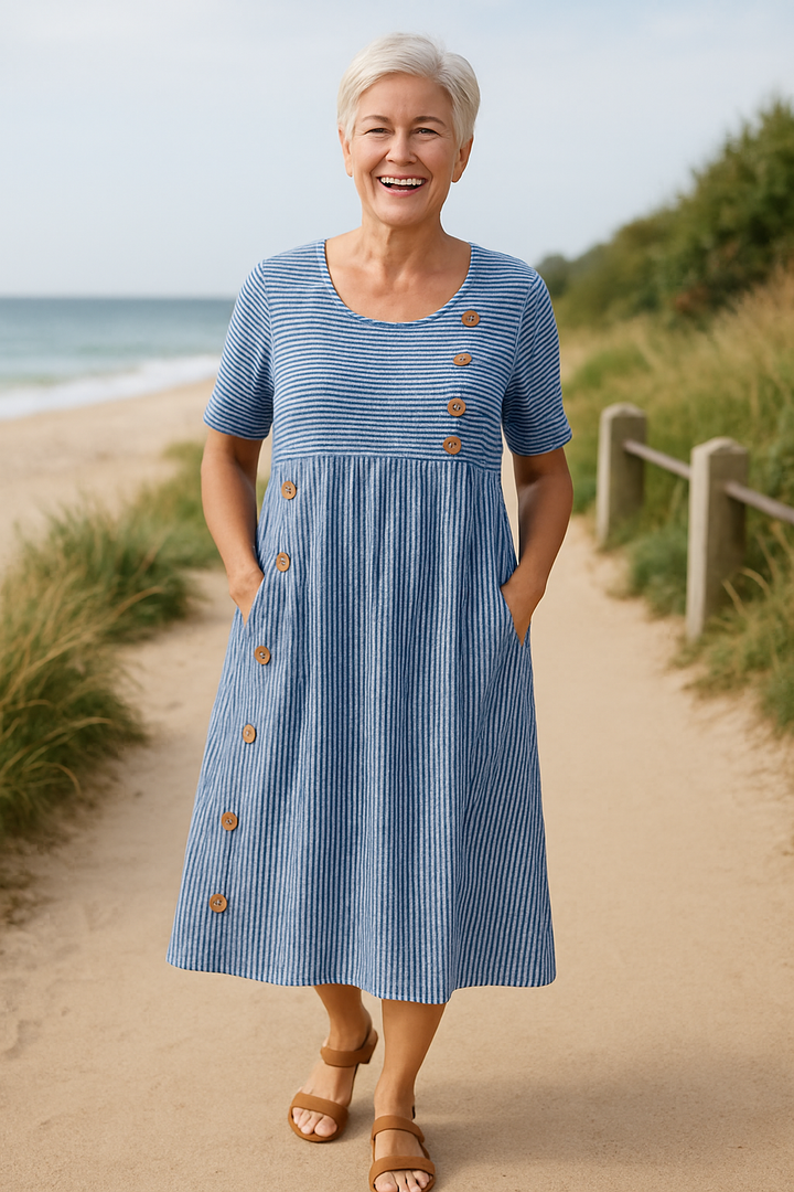 Brienne | Striped Midi Dress – Ultimate Comfort for Daily Confidence