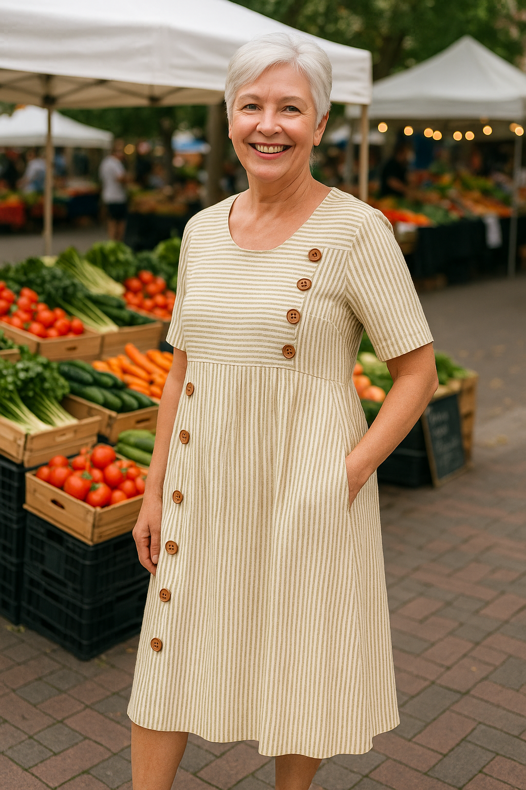 Brienne | Striped Midi Dress – Ultimate Comfort for Daily Confidence