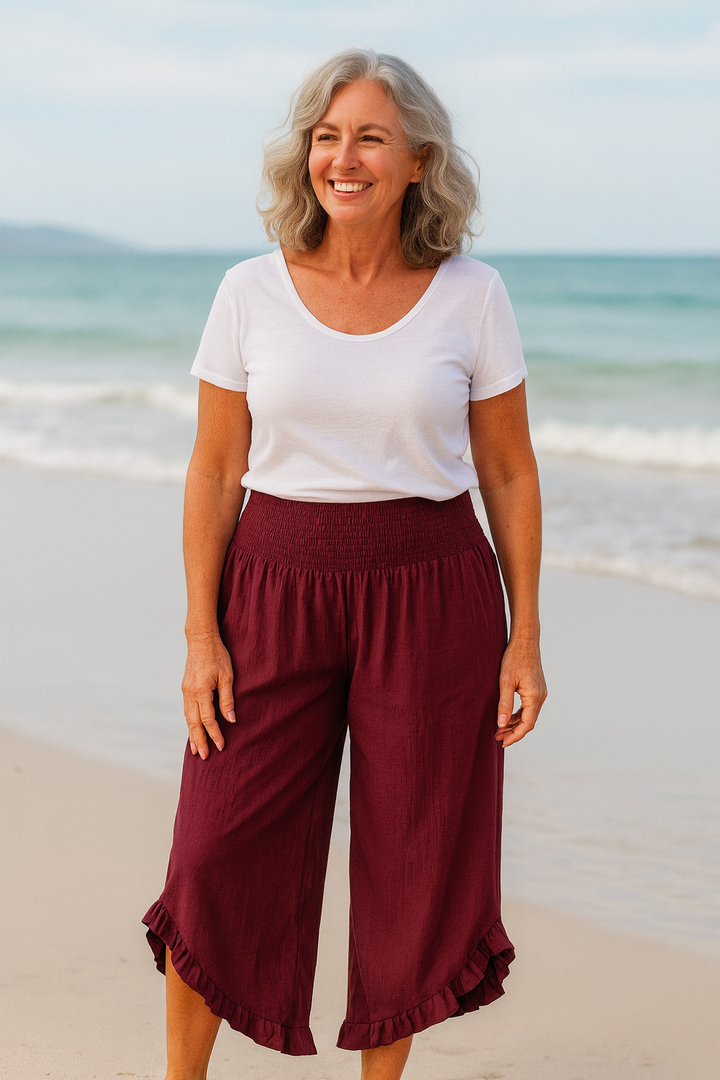 Tavina | Relaxed Cotton-Linen Trousers