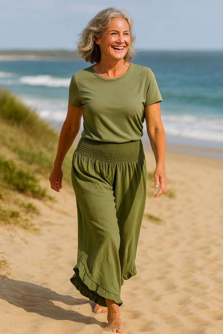 Tavina | Relaxed Cotton-Linen Trousers