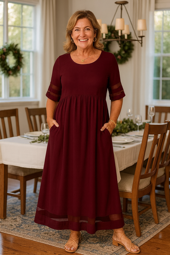 Alurea | Chic Maxi Dress – Classic Comfort, Effortless Elegance