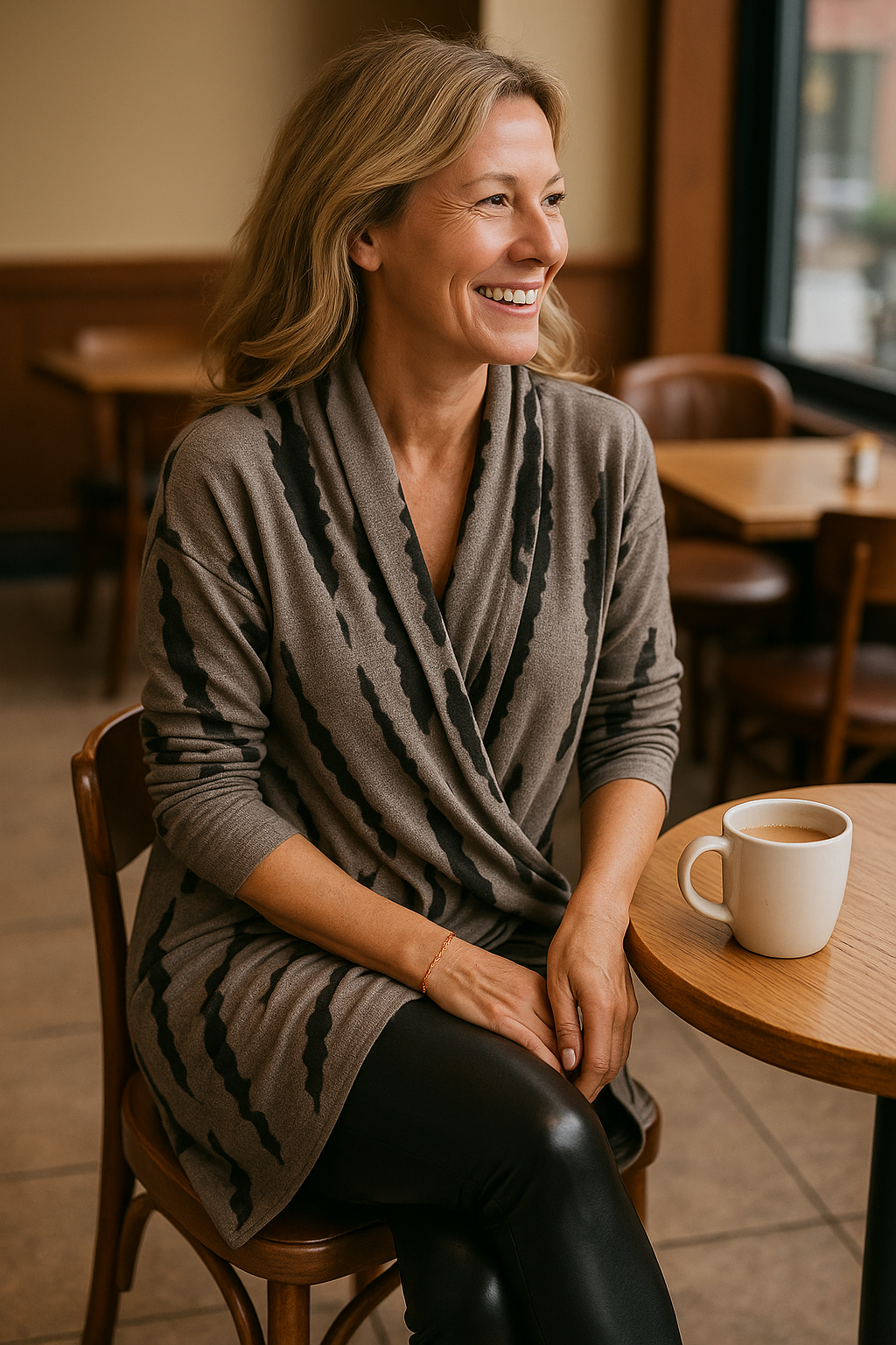 Anoria | Comfort Drape Dress – Tummy-Friendly with Arm Coverage