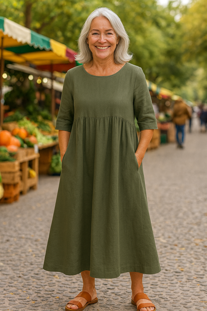 Anora | Stylish Cotton Pocket Dress