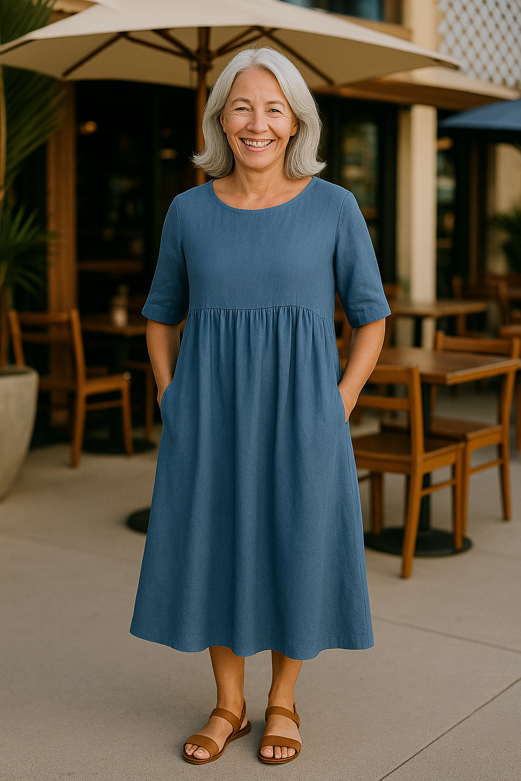 Anora | Stylish Cotton Pocket Dress