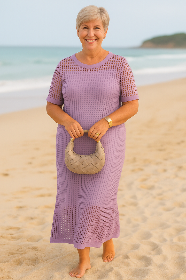 Celestia | Elegant Two-Piece Boat Neck Dress