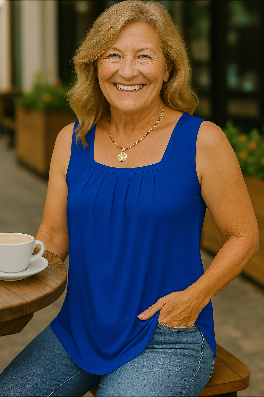 Colleen Sleeveless Pleated Top – Effortless Comfort, Unmatched Confidence