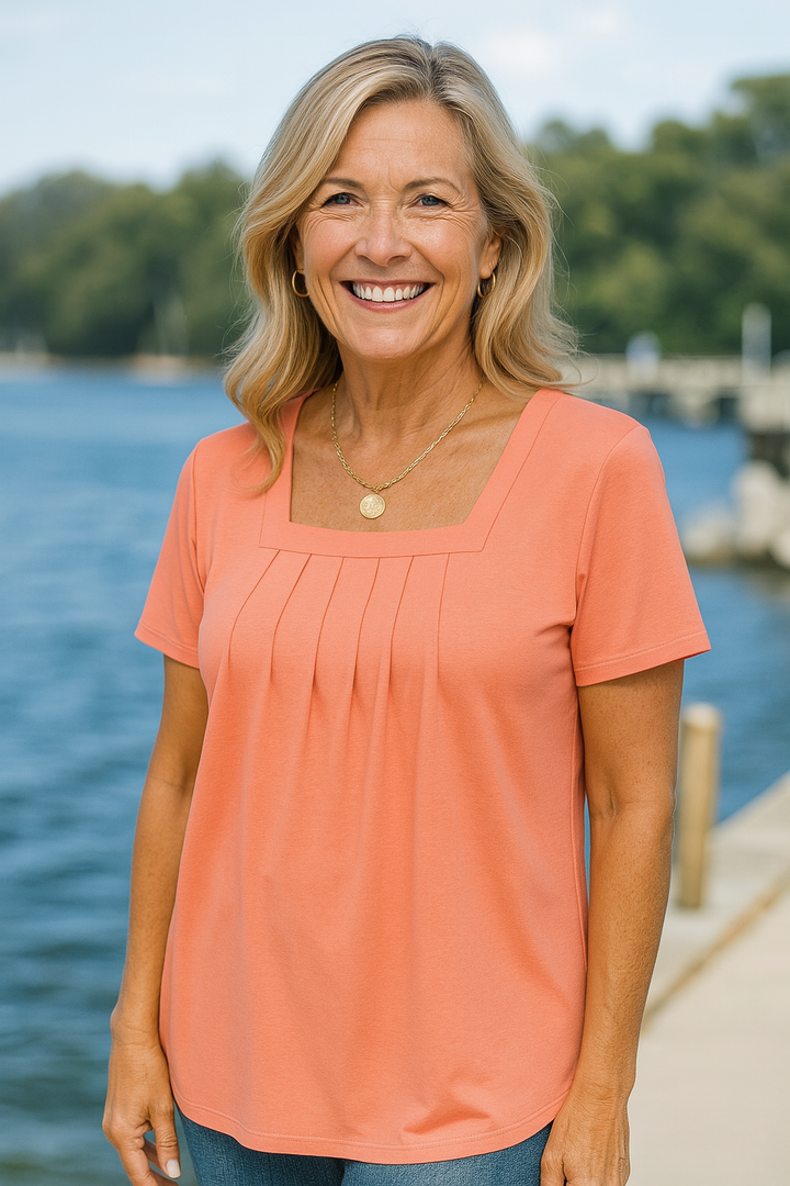 Colleen | Pleated Comfort Top - Your Go-To for Everyday Confidence