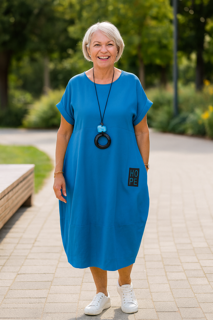 Cerynna | Easygoing Pocket Dress – Effortless Style for Everyday Comfort