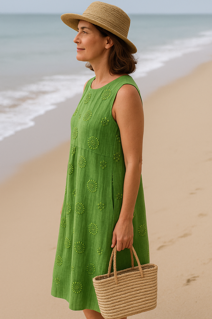 Leena - Sleeveless Midi Dress – Airy Freedom, Everyday Charm
