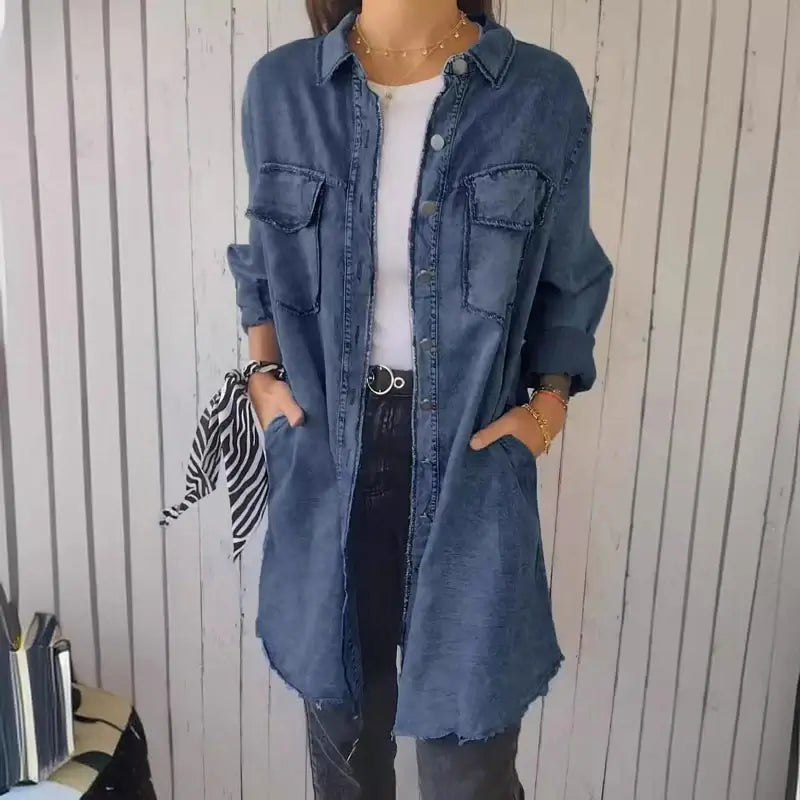 Mila – Casual Denim Shirt Jacket