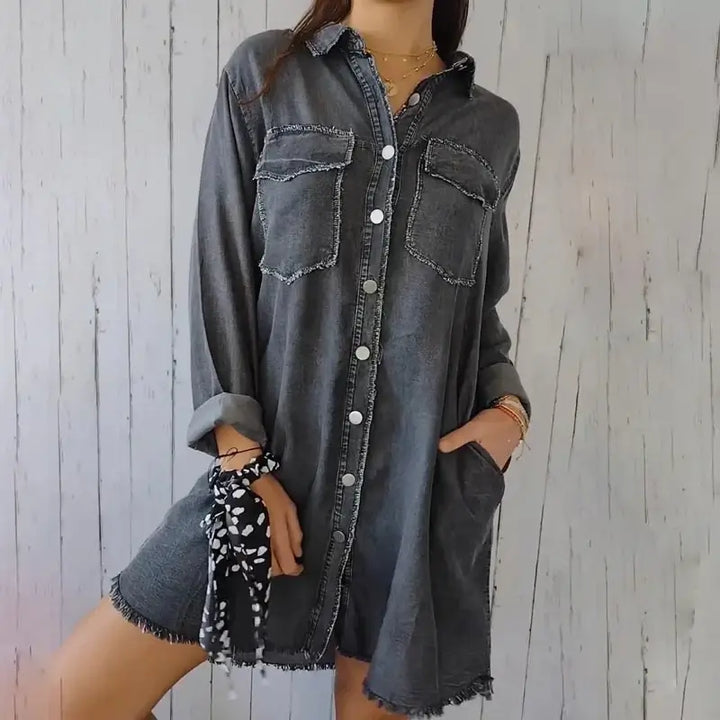 Mila – Casual Denim Shirt Jacket