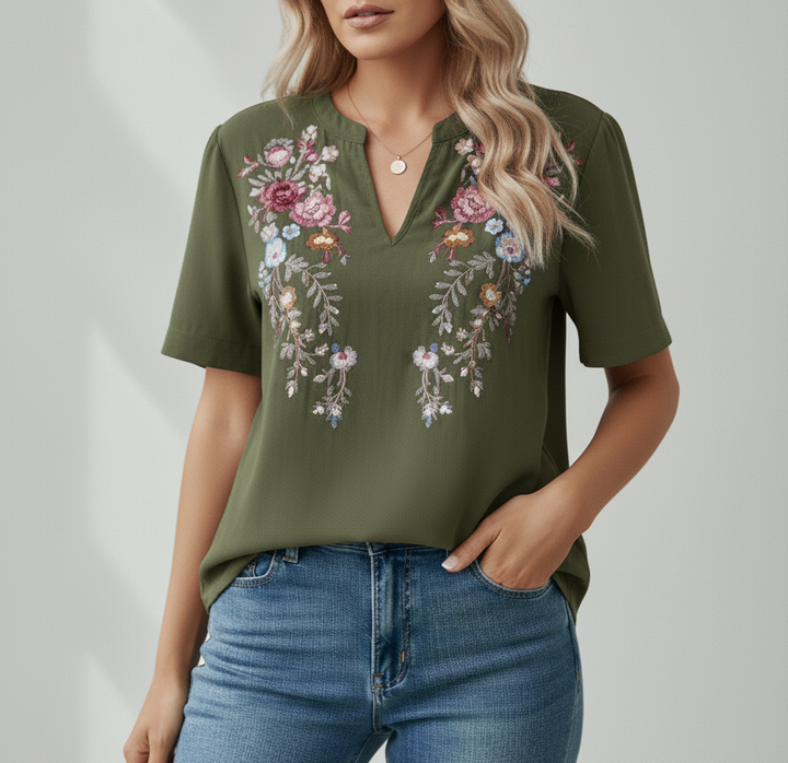 Kasia | Chic Embroidered Blouse