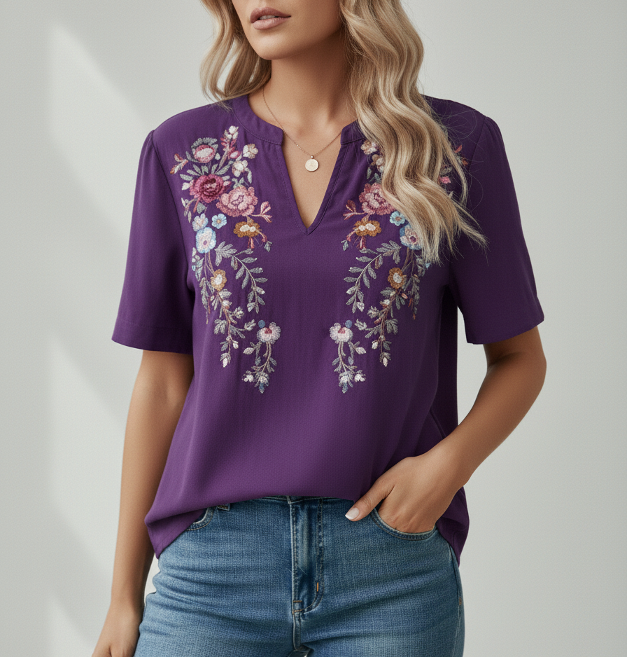 Kasia | Chic Embroidered Blouse