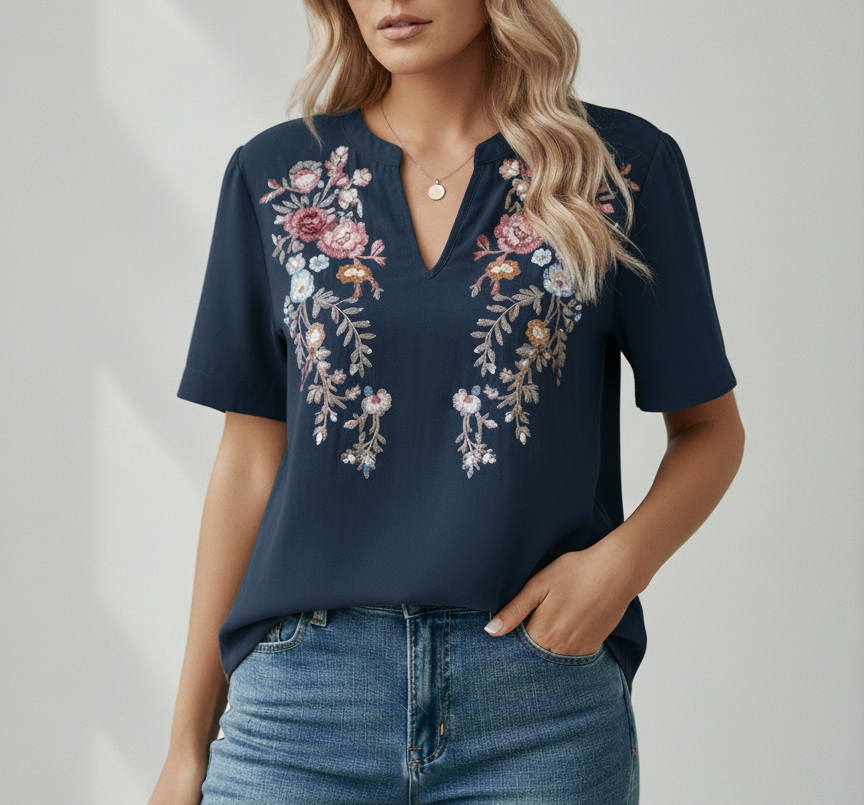 Kasia | Chic Embroidered Blouse