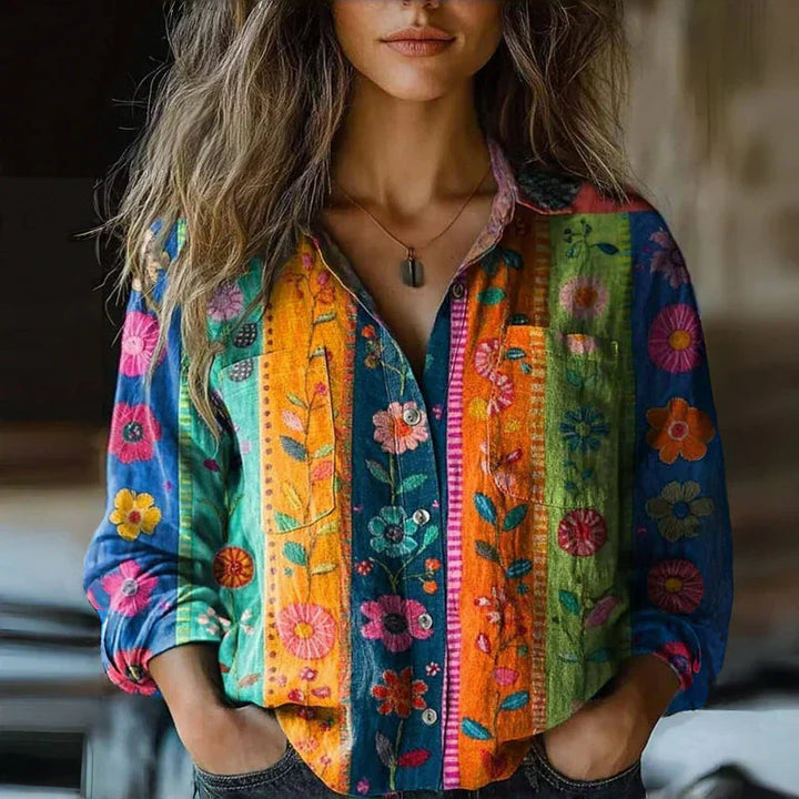 Jesse | Retro-Inspired Printed Blouse