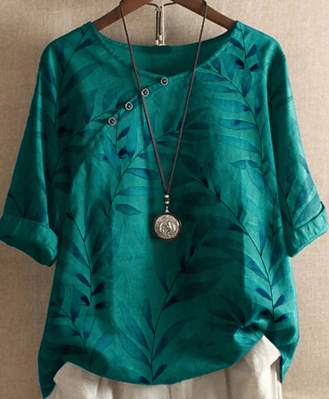 Mariposa™ - Nature-Inspired Top with Button Accents