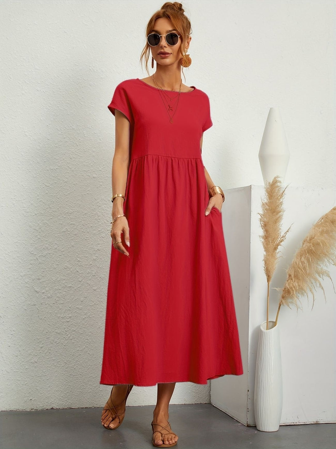 Myra™ | Summer Dress with Round Neckline