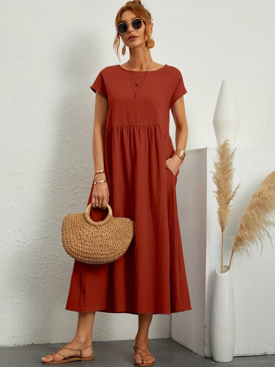 Myra™ | Summer Dress with Round Neckline