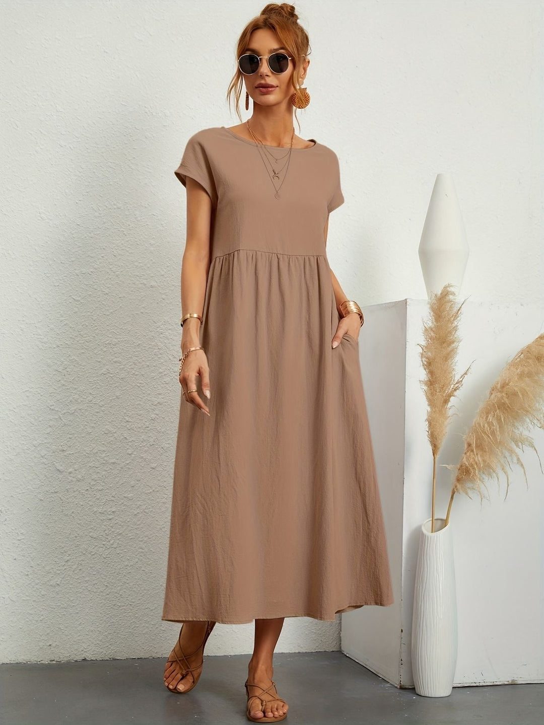 Myra™ | Summer Dress with Round Neckline