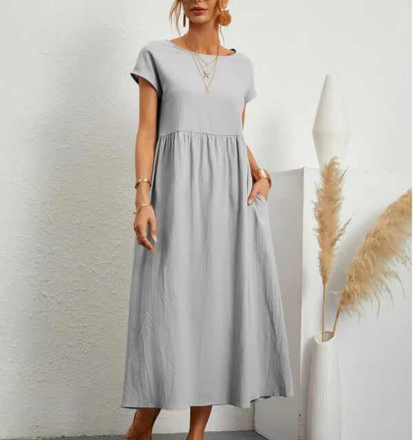 Myra™ | Summer Dress with Round Neckline