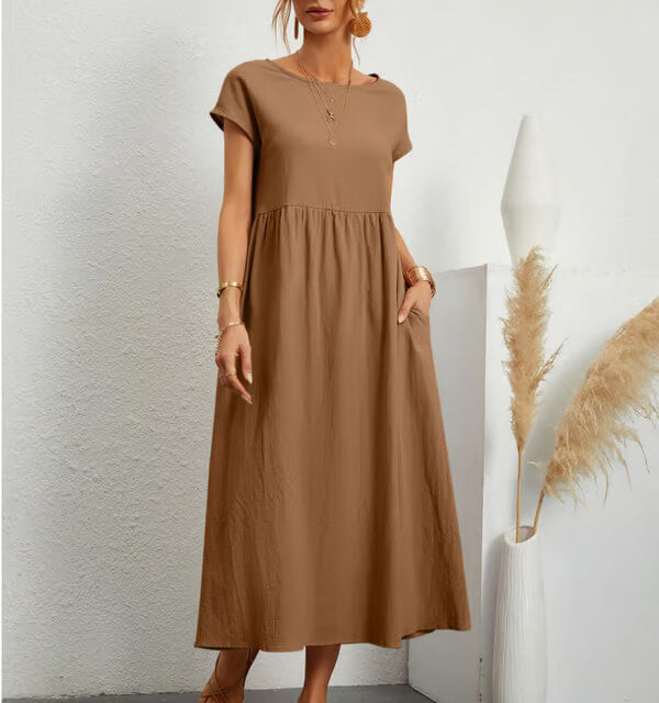 Myra™ | Summer Dress with Round Neckline