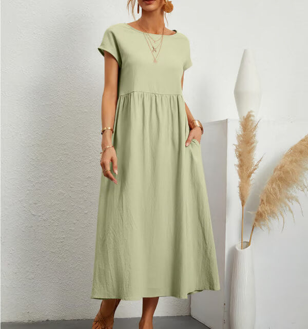 Myra™ | Summer Dress with Round Neckline