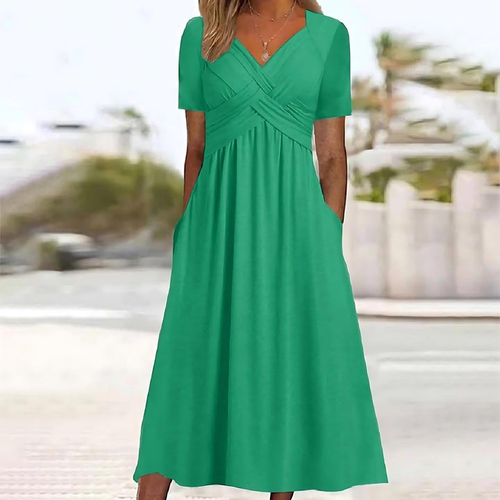 Lisa ™ | Elegant midi dress with flattering tummy control