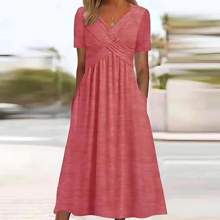Lisa ™ | Elegant midi dress with flattering tummy control