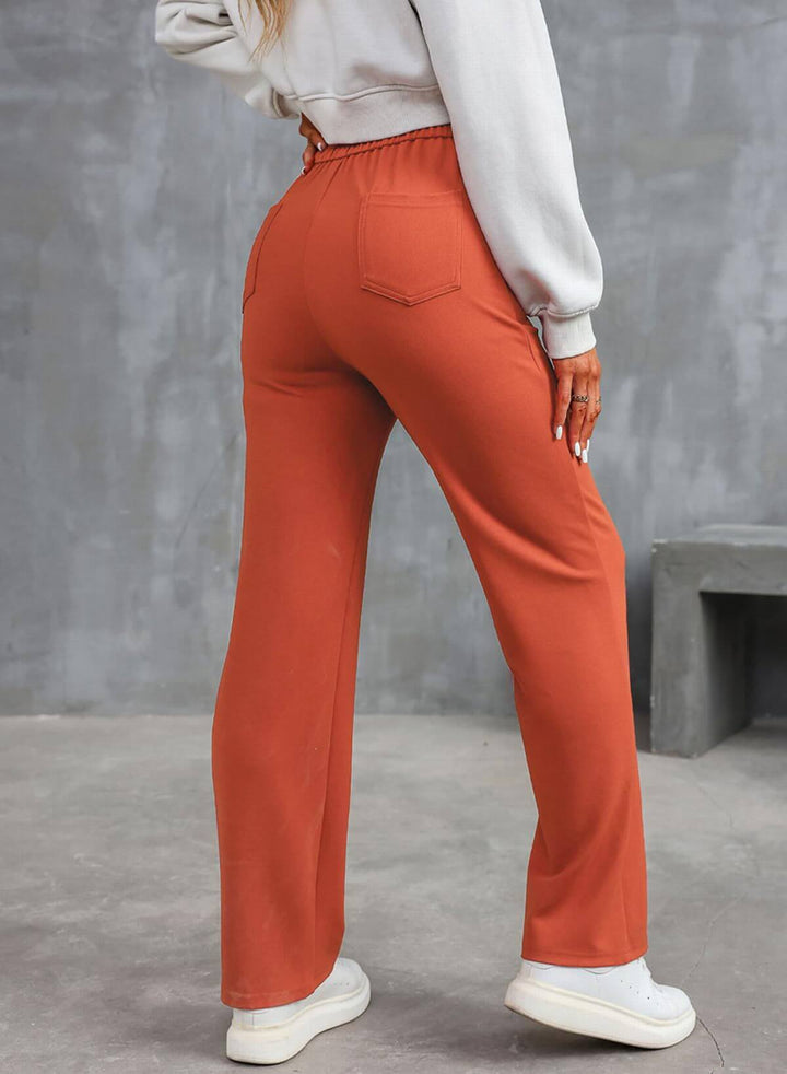 Marjorie | High-Waisted Stretch Trousers – No-Pill Fabric for Timeless Confidence