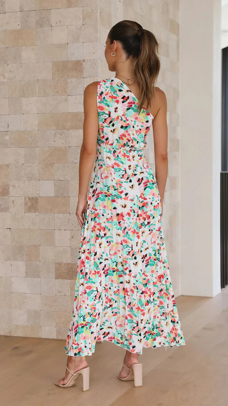 Victoria - Asymmetrical Printed Dress