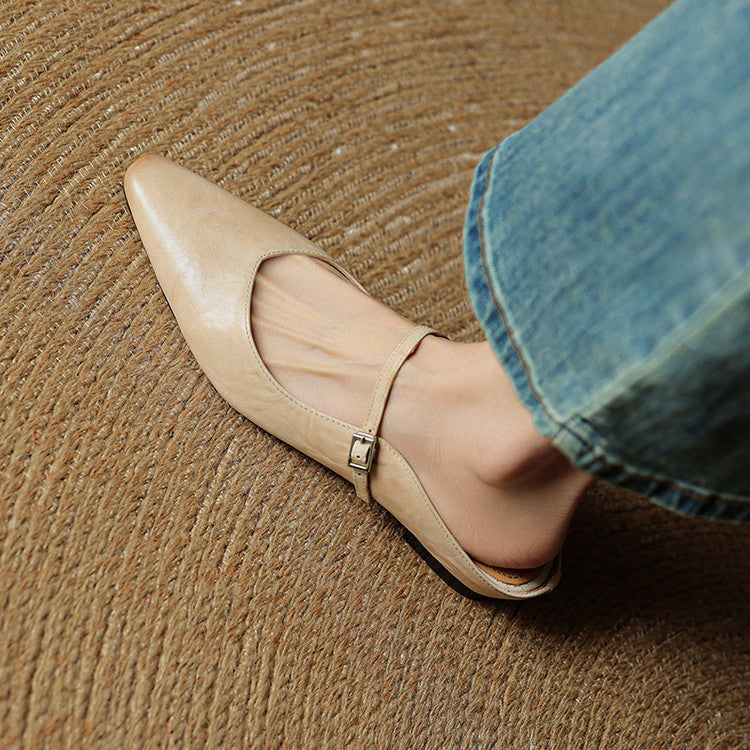 Orella™ - Authentic Leather Slip-On Mules